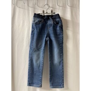 Boys Jeans‎ Denim Blue Elastic Waist Drawstring Pockets Casual Kids Pants
